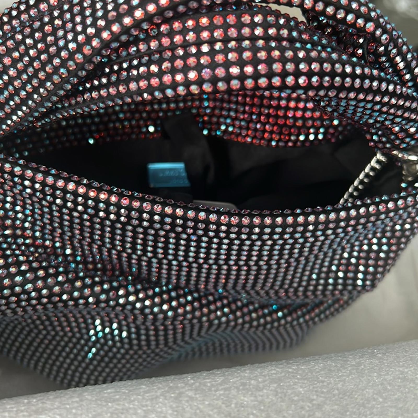 NEW Jimmy Choo Bonny All-Over Crystal Mini Top Handle Bag, New w/Tag in Box