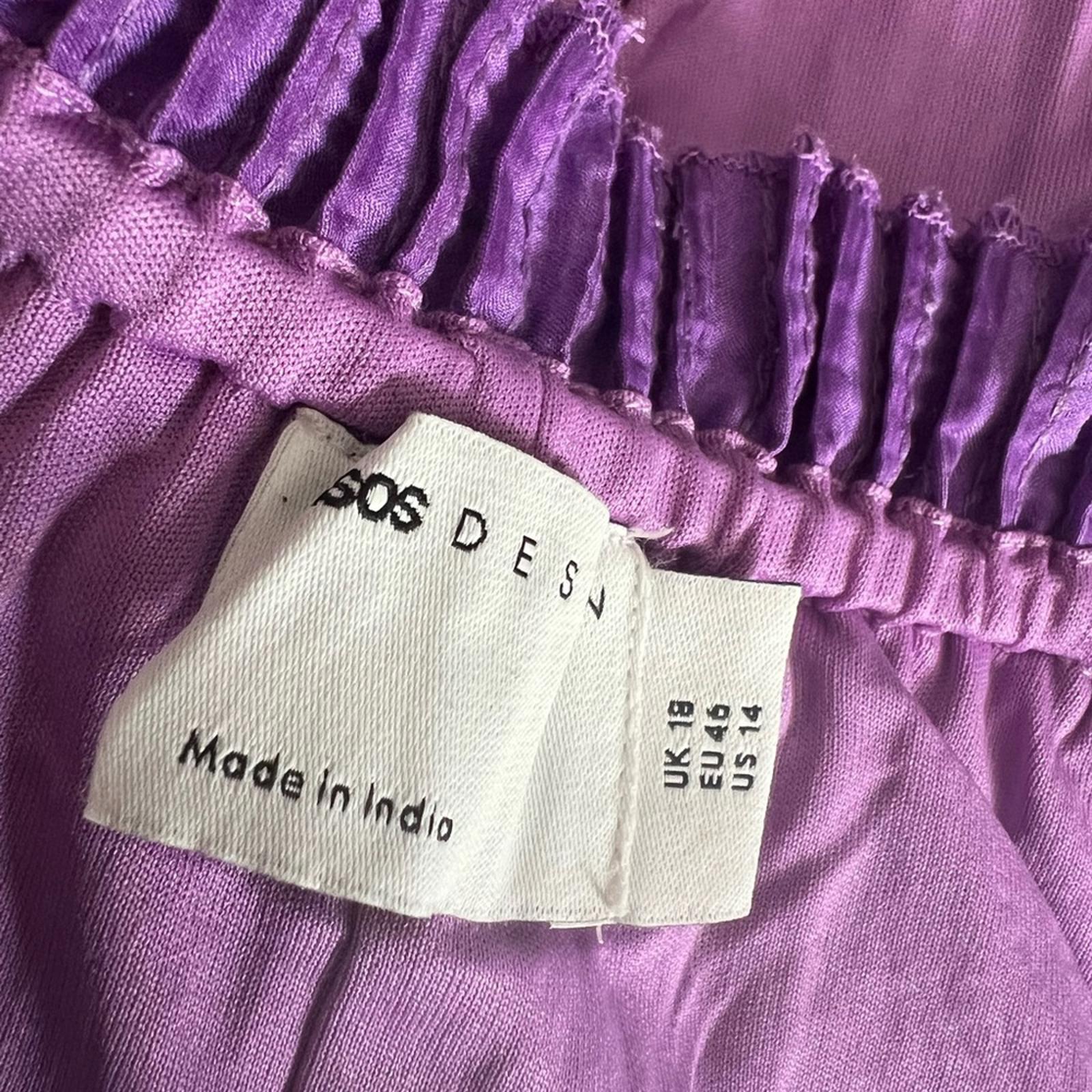 NWT ASOS Design High Neck Sequin Embellished Mini Dress, Purple Size US 14 UK 18
