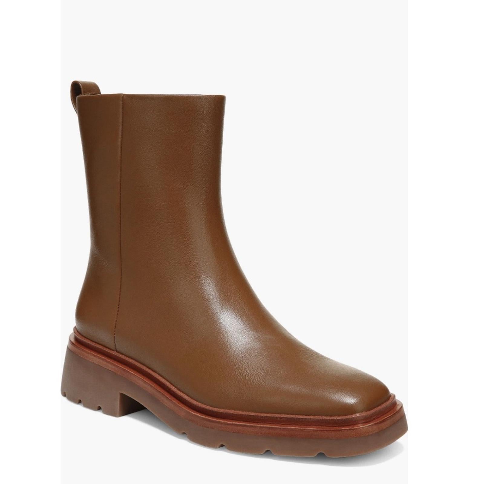 VINCE Remi Booties in Dark Taupe, Water Repellent Size 8.5 New w/o Box