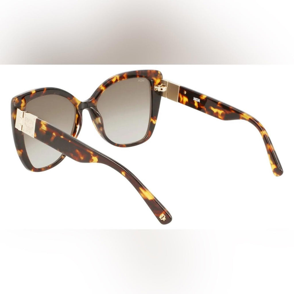 MCM Butterfly Sunglasses with Gradient Grey Lenses, Brown/Tortoise, NWT