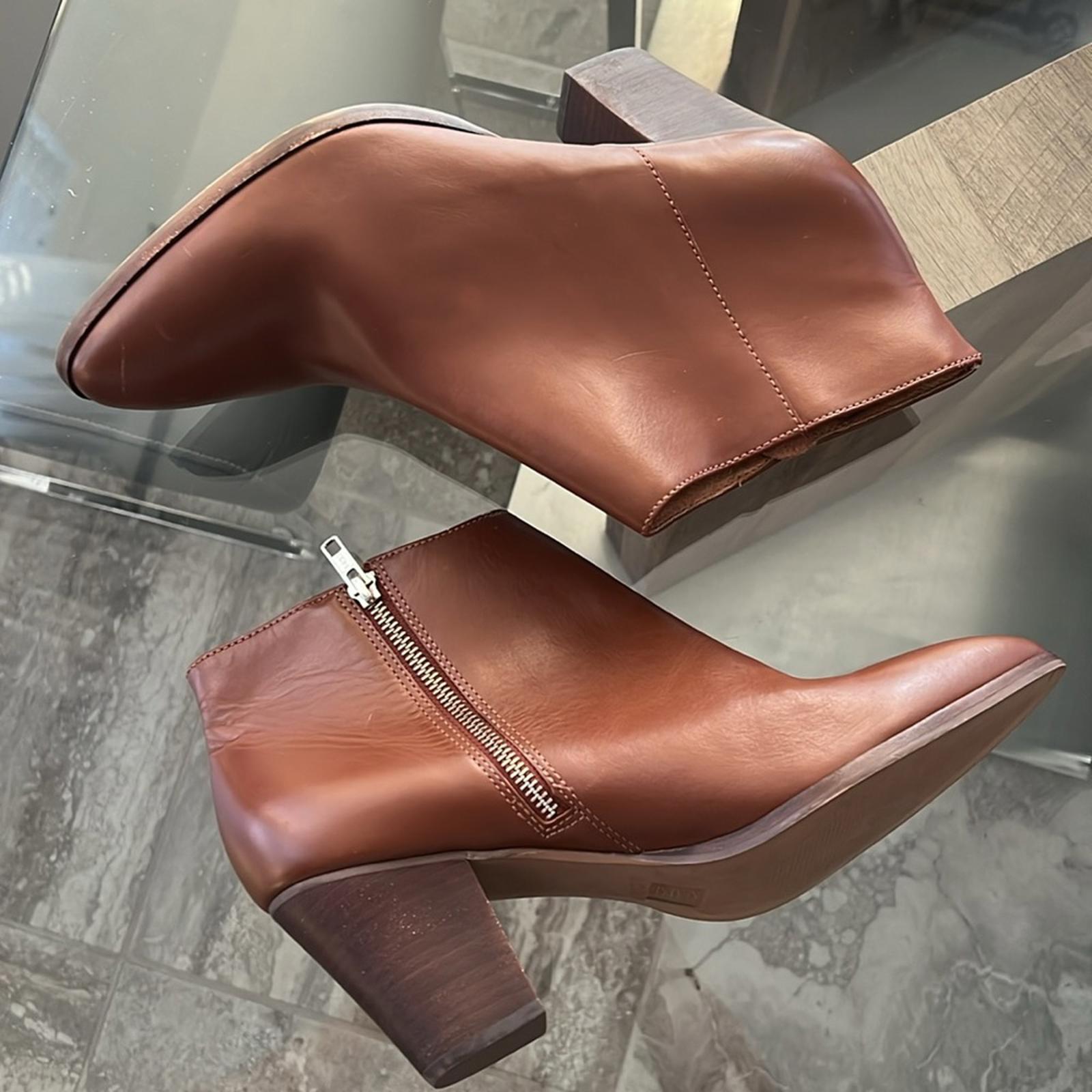 NEW J. Crew Brown Leather Ankle Boots, Size 12 New w/o Box