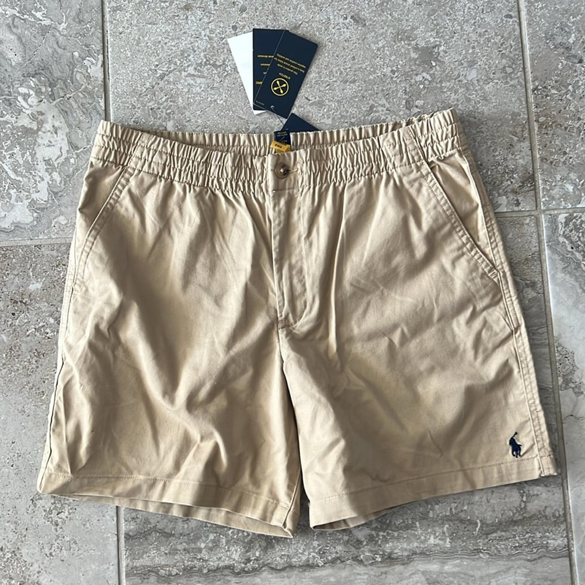 Polo Ralph Lauren Prepster Flex Abrasion Twill Shorts Khaki, Size 20 New w/Tag
