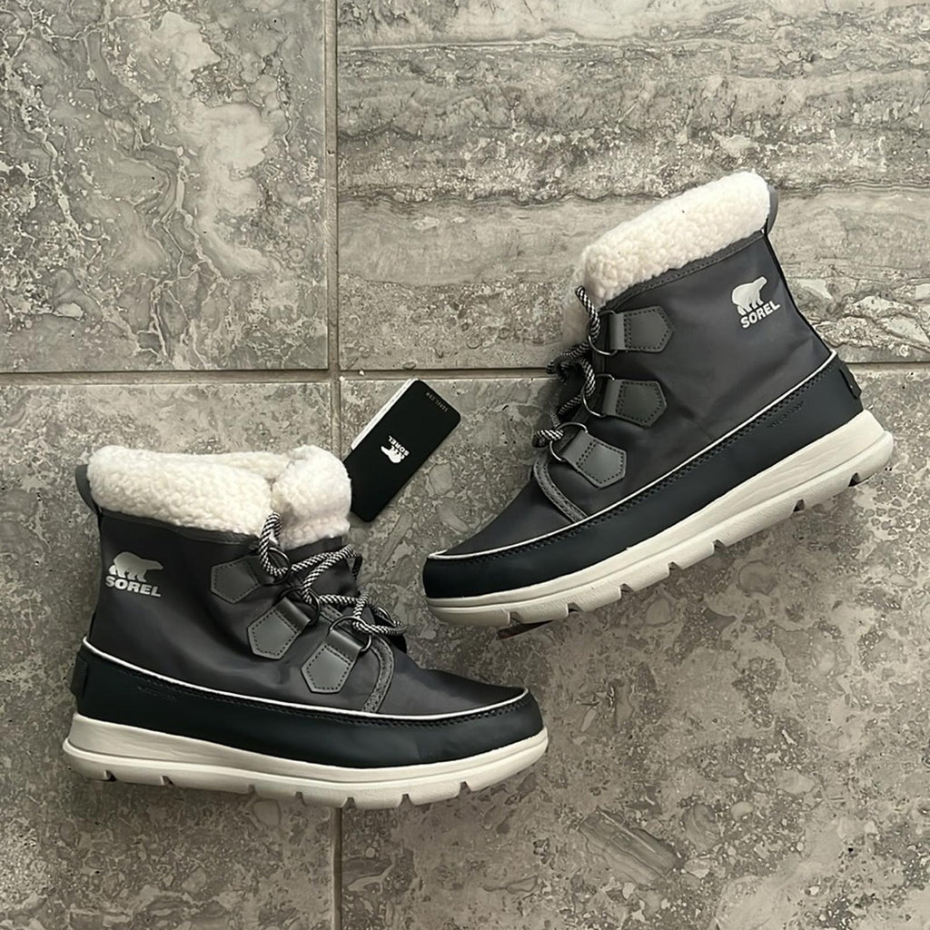 SOREL Explorer Carnival Waterproof Boots w/Faux Fur Collar