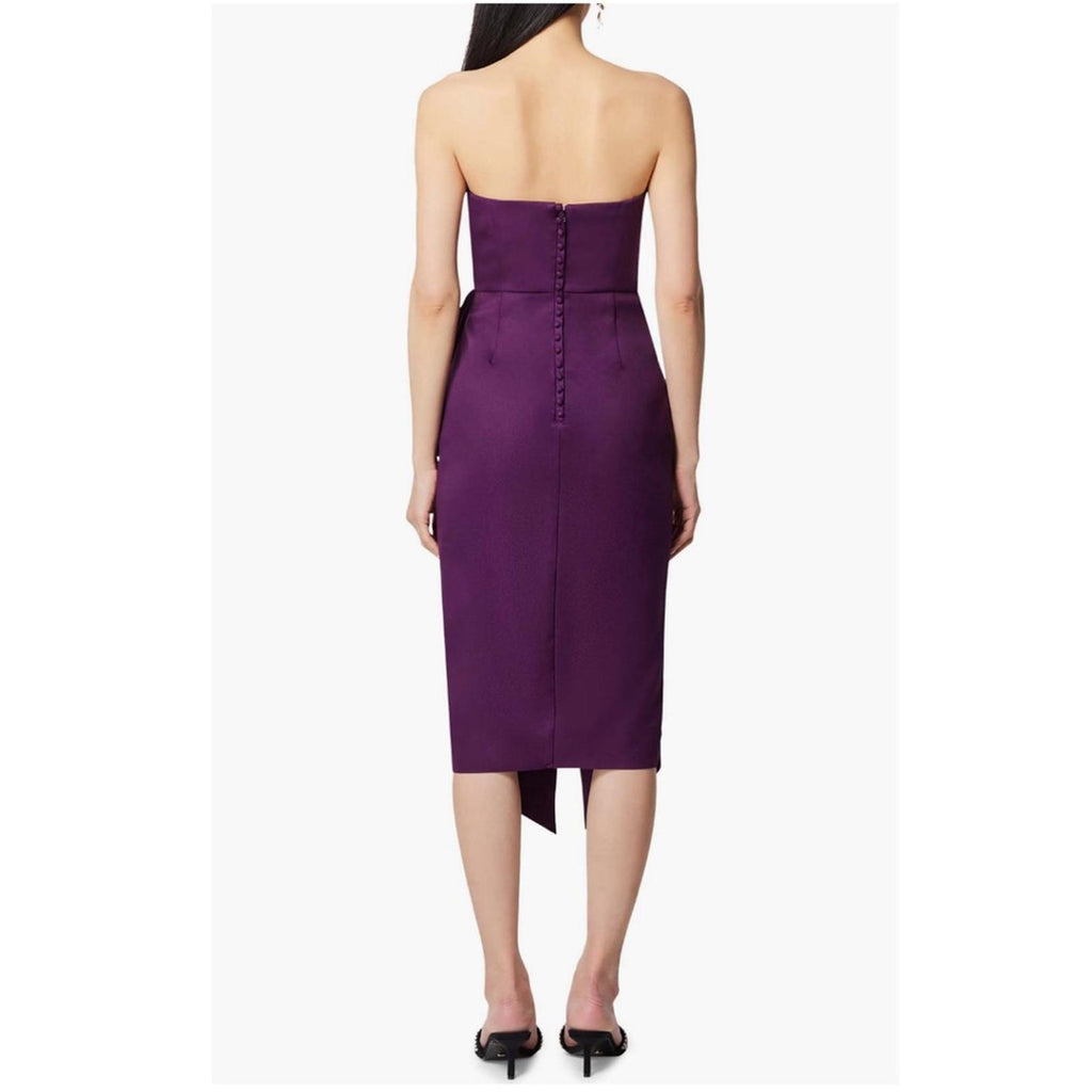 NEW Elliatt Reception Cascade Ruffle Strapless Dress in Purple, Size L $170