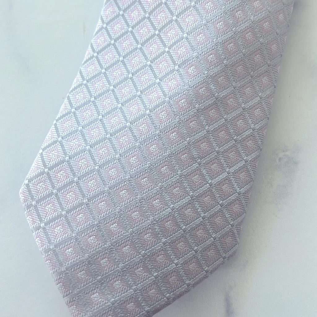 Michael Kors Hempstead Grid Tie in Silver/Pink, One Size, NWT