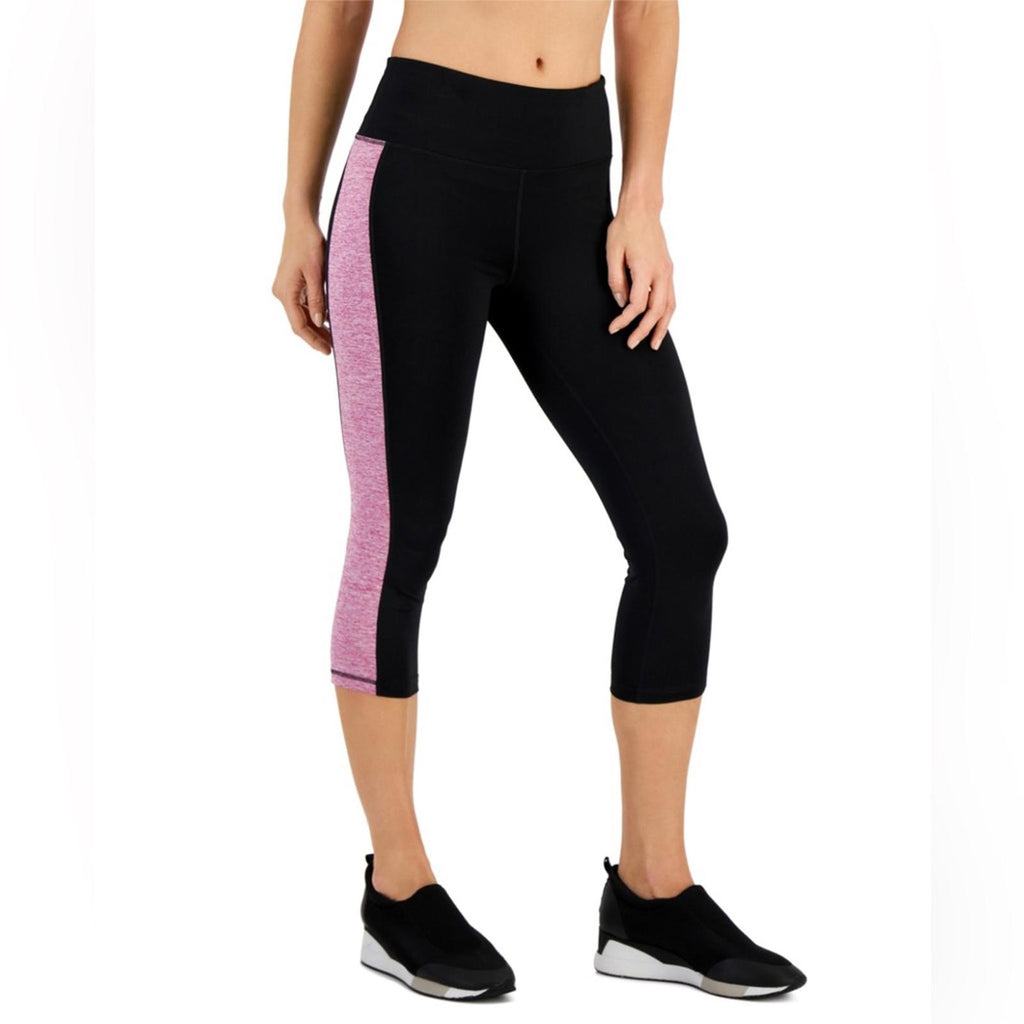 Ideology Essentials Colorblocked Cropped Leggings, Noir Purple Plus Size 2X NWT