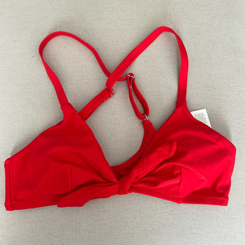 Cupshe Tie Front Crossback Bikini Top, Size M New without Tag
