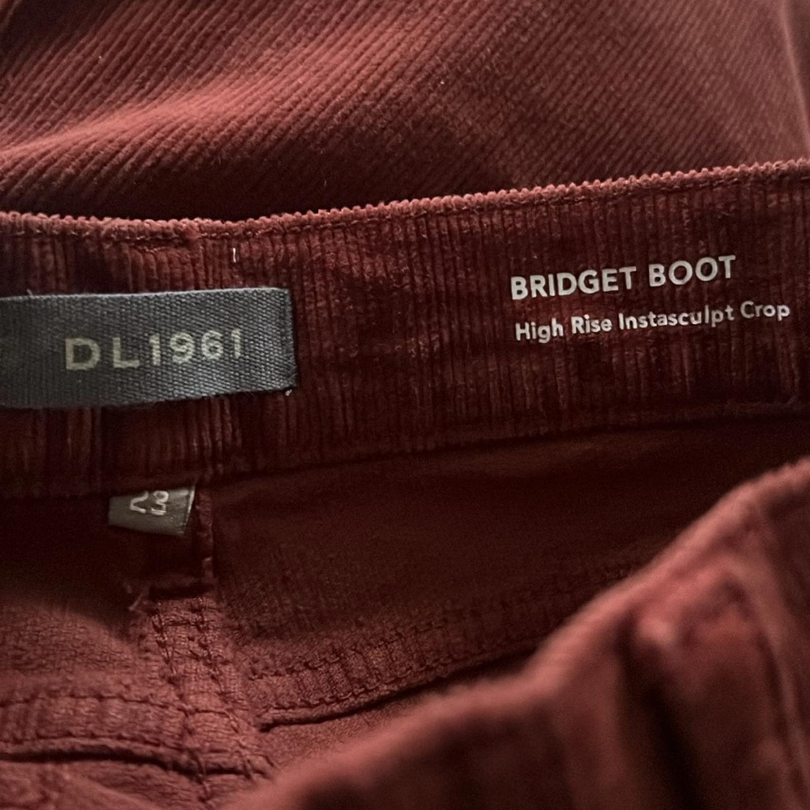 DL1961 Bridget High Rise Ankle Bootcut Corduroy Jeans in Paprika, NWT, Size 23