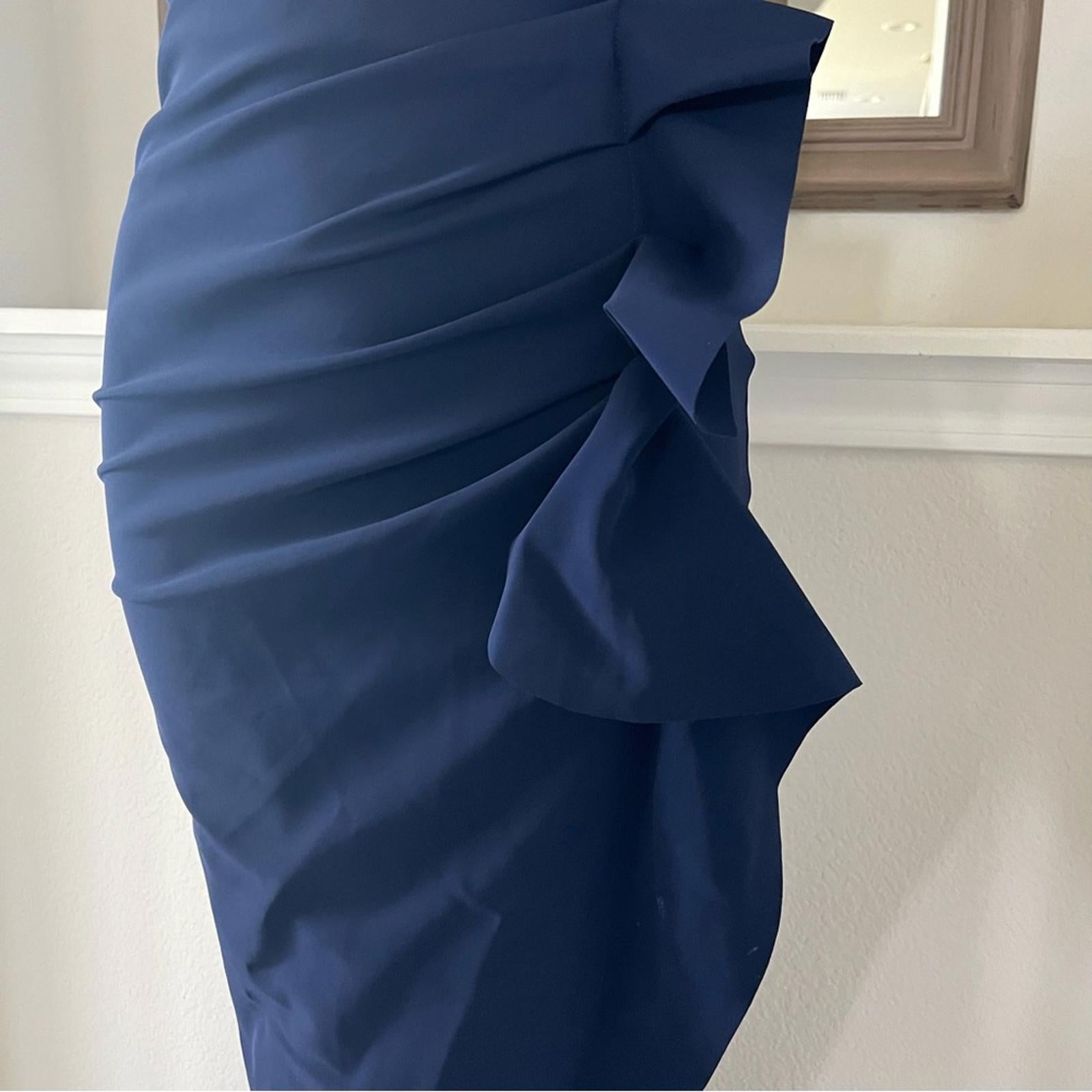 Chiara Boni La Petite Robe Gudrum Halter Ruffle Gown (Made in Italy) Size 16 NEW