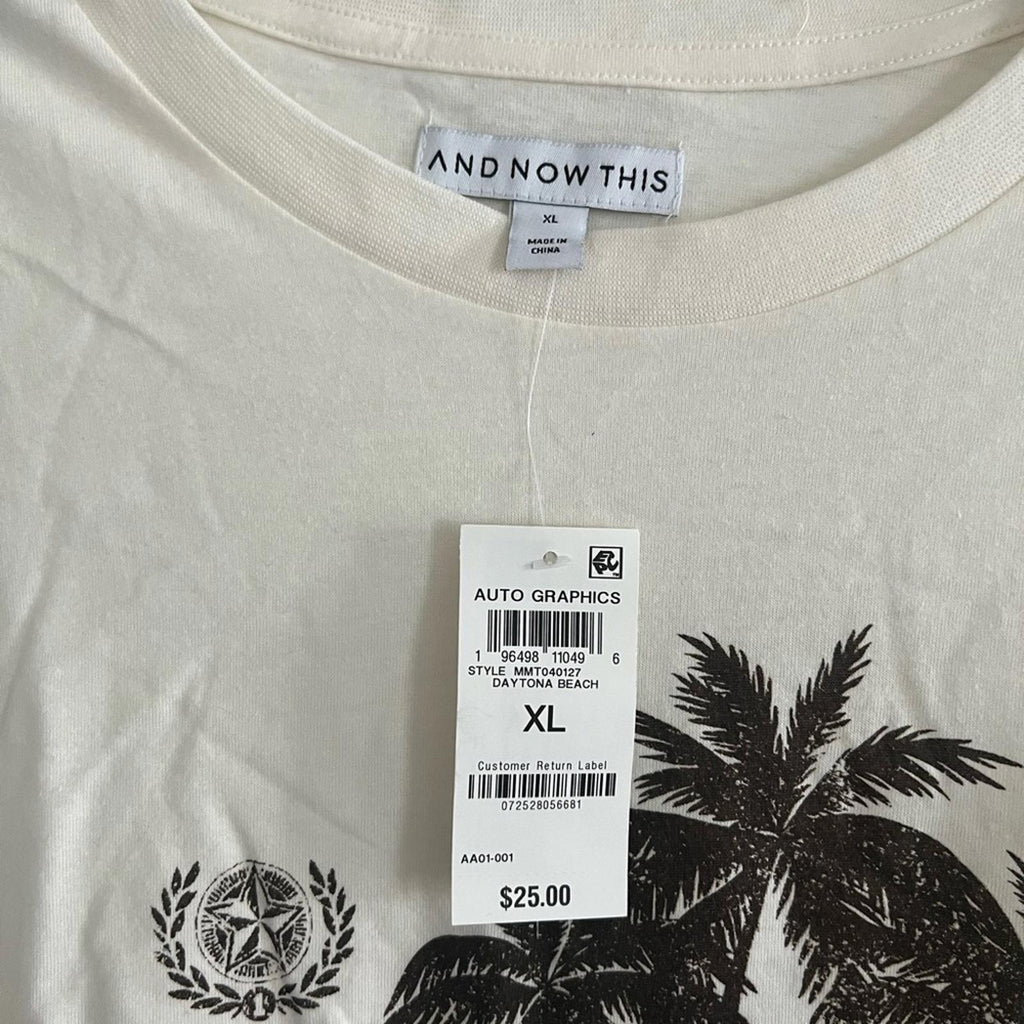 And Now This Men's Daytona Beach Graphic T-Shirt, Size XL New w/Tag