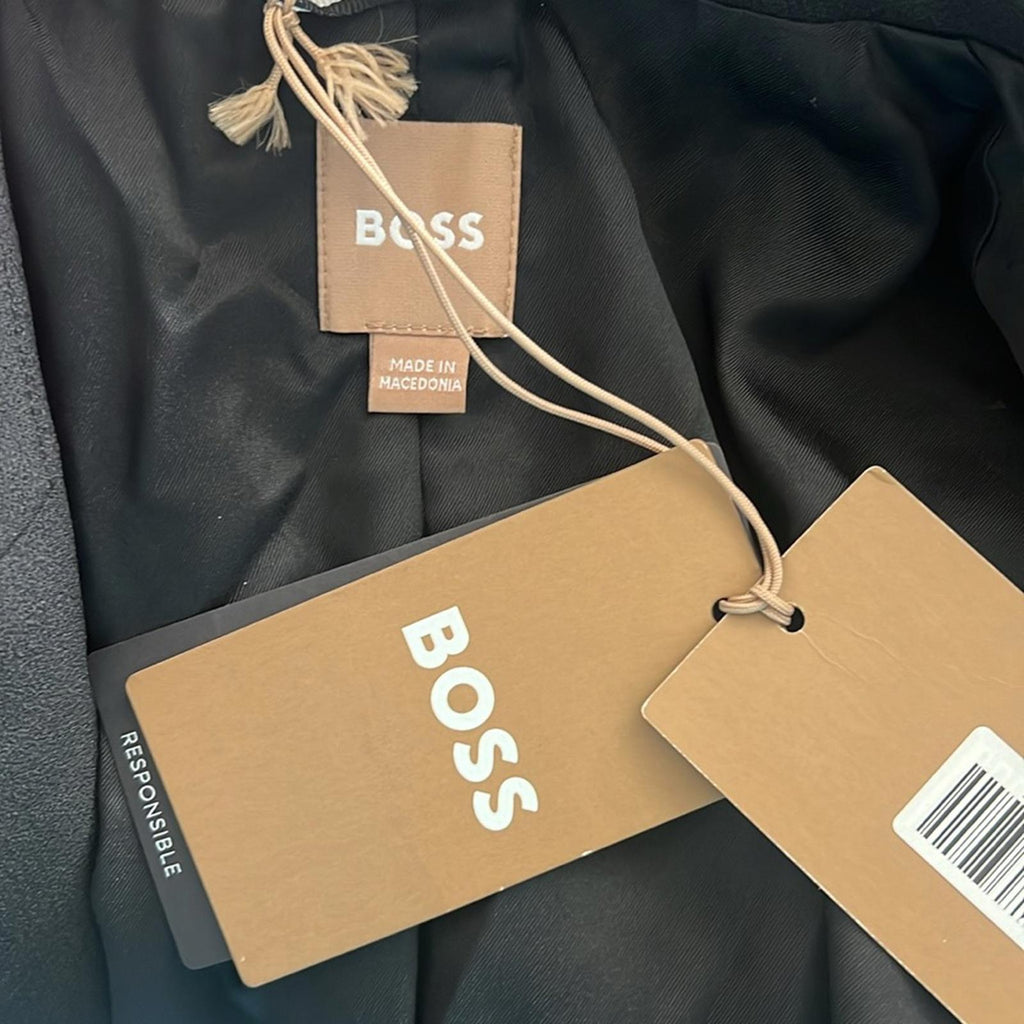 BOSS Jiriva Belted Jacket in Black, Size EU32 | US0 New w/Tag $645 SOLD OUT!