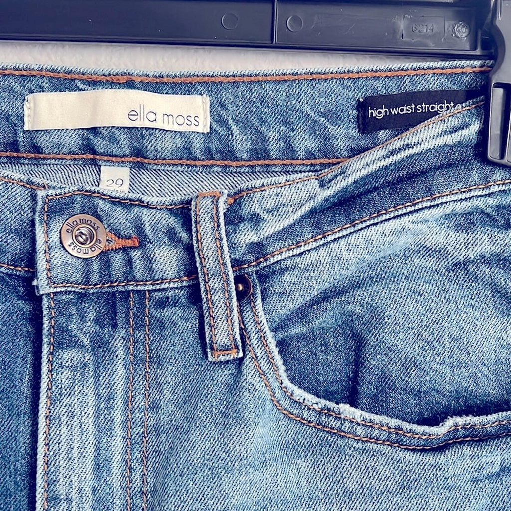 Ella Moss Blue Cropped Ankle Jeans, Size 29