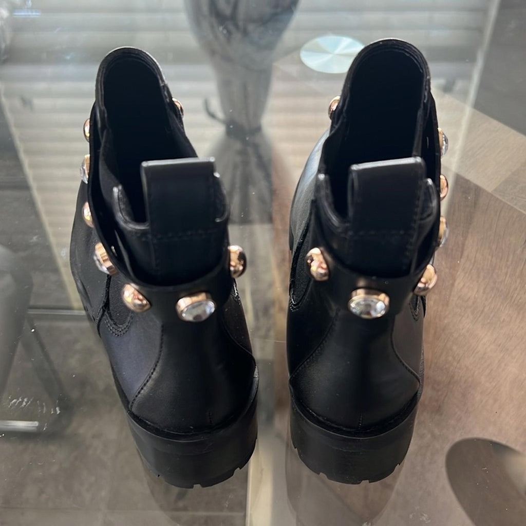 Karl Lagerfeld Paris Porshay Lug Sole Boots in Black, Size 8.5 New w/o Box
