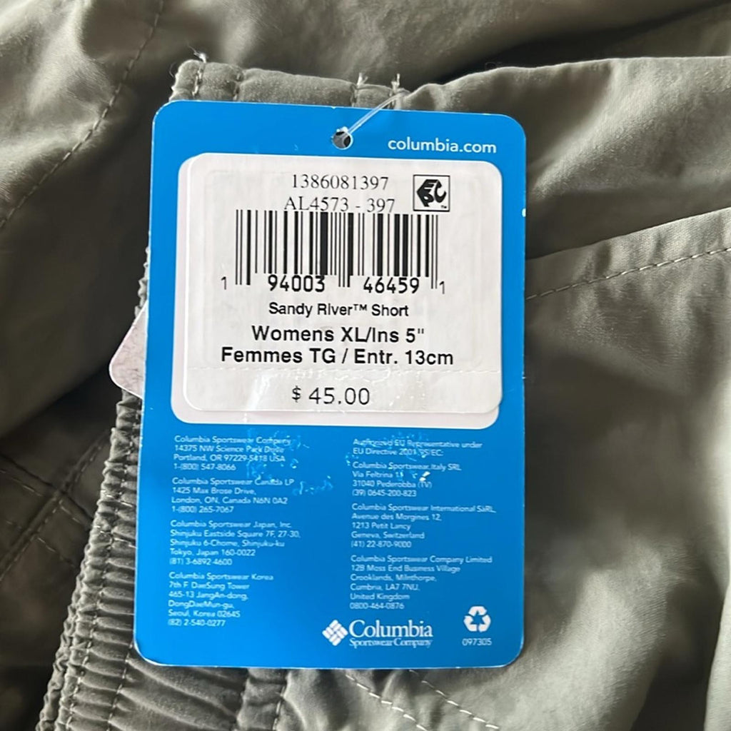 Columbia Sandy River Water-Repellent Shorts w/Inseam 5”, NWT, Size XL