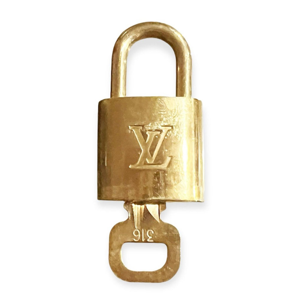 #316 Louis Vuitton Lock & Key in Gold, EXCELLENT!