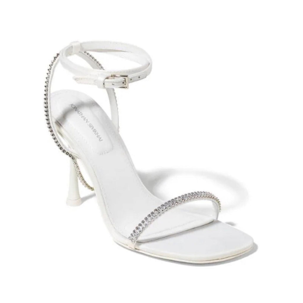 Jonathan Simkhai Luxon Crystal Harness Sandals White, Size EU41, NEW+DustBag