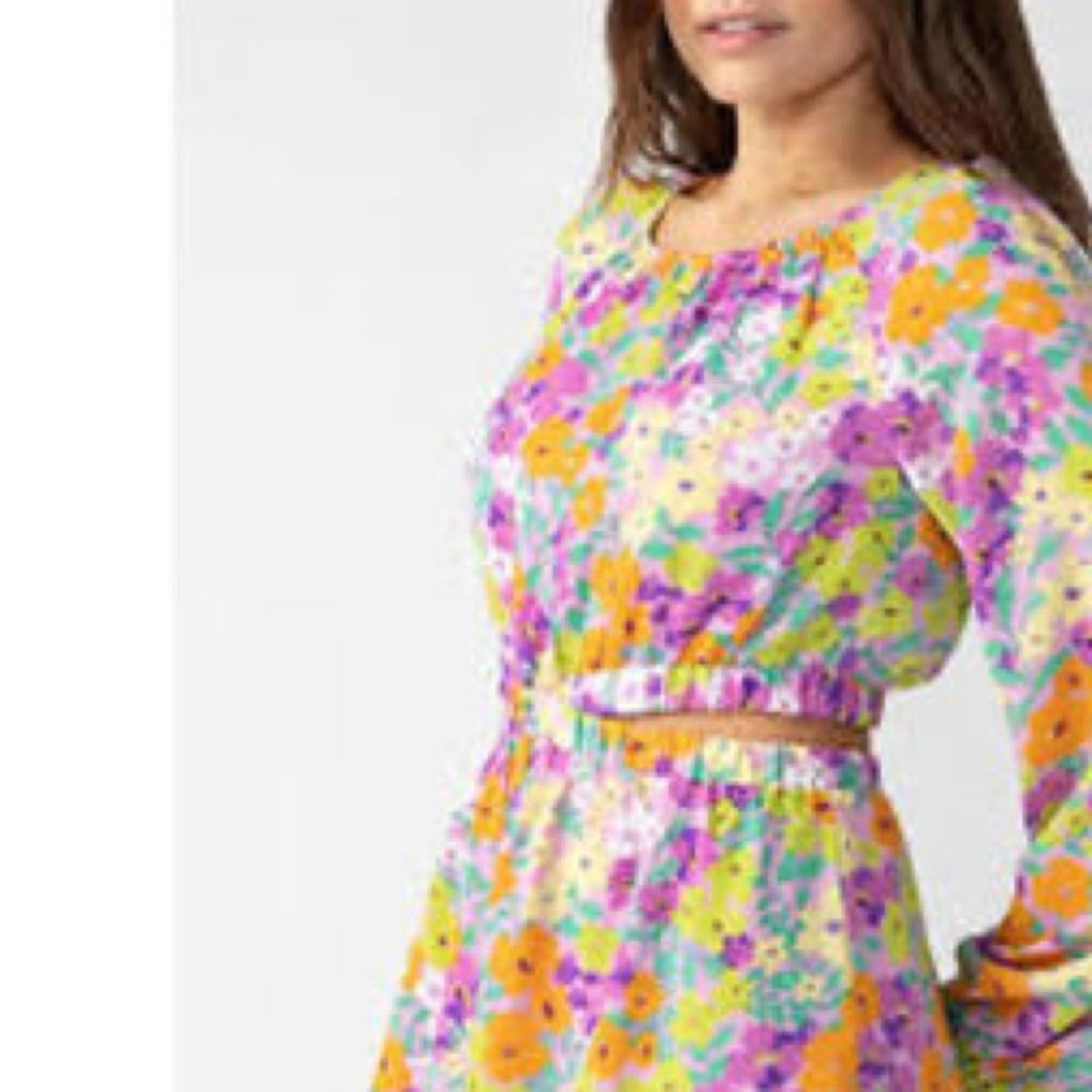 Sanctuary Blouson Sleeve Floral Cut-Out Dress, NWT, Size S, Retail $129