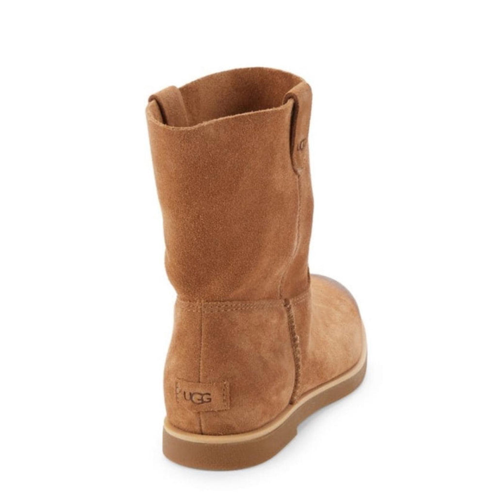 UGG Josefene Leather Short Boots in Chestnut, Size 5.5, New without Box
