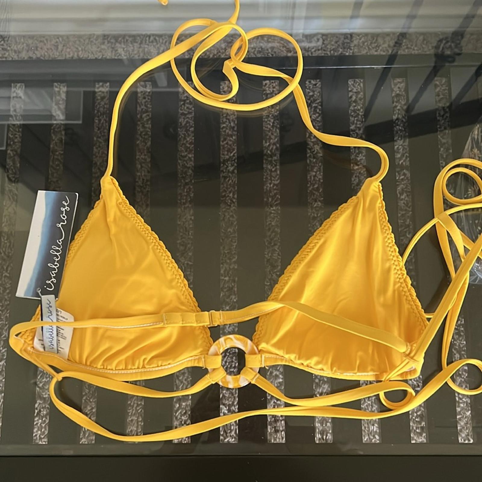 Isabella Rose Maza Triangle Bikini Top w/Removable Cups Size L New w/Tag