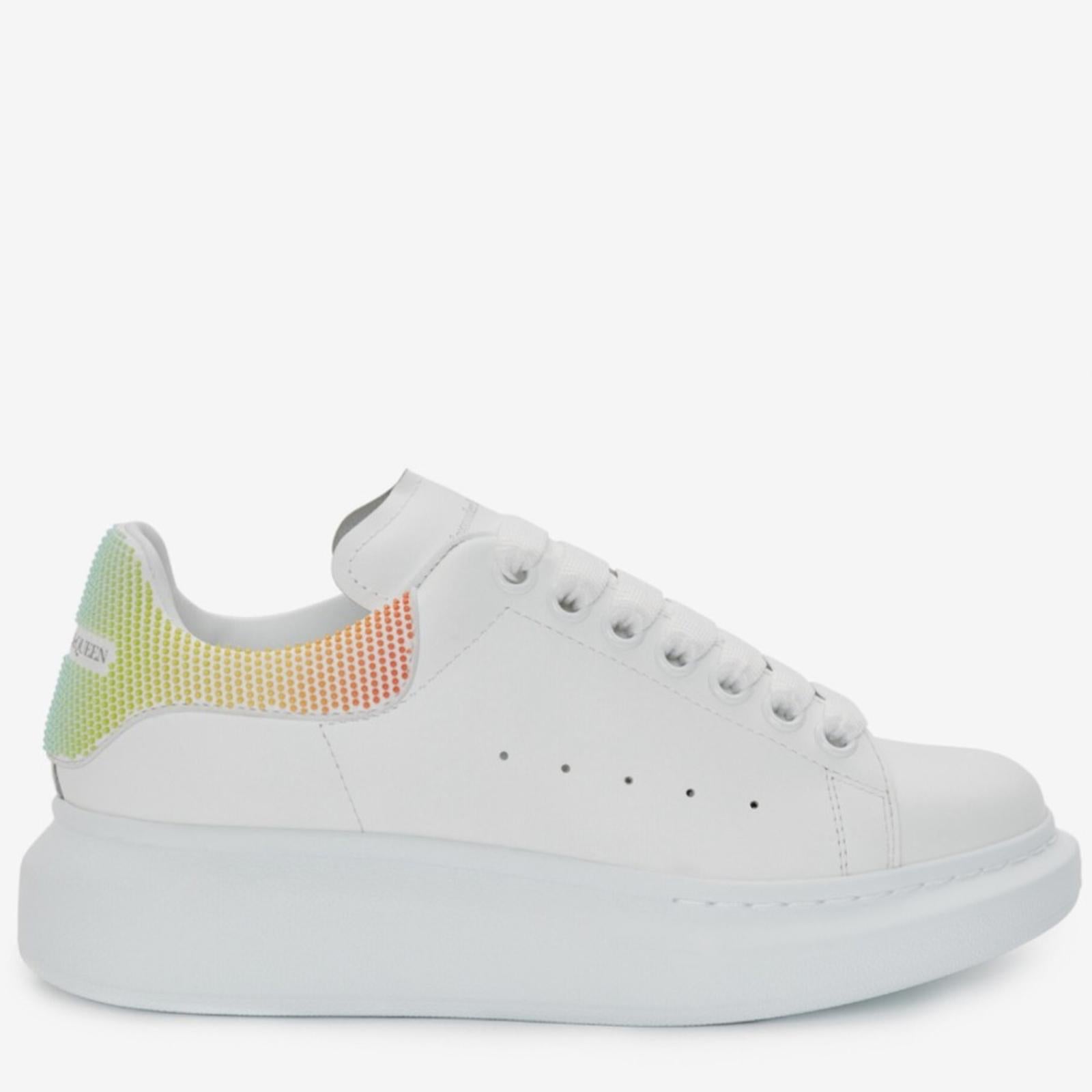 Alexander McQueen White Smooth Calf Leather Sneakers, Size EU 41 New in Box