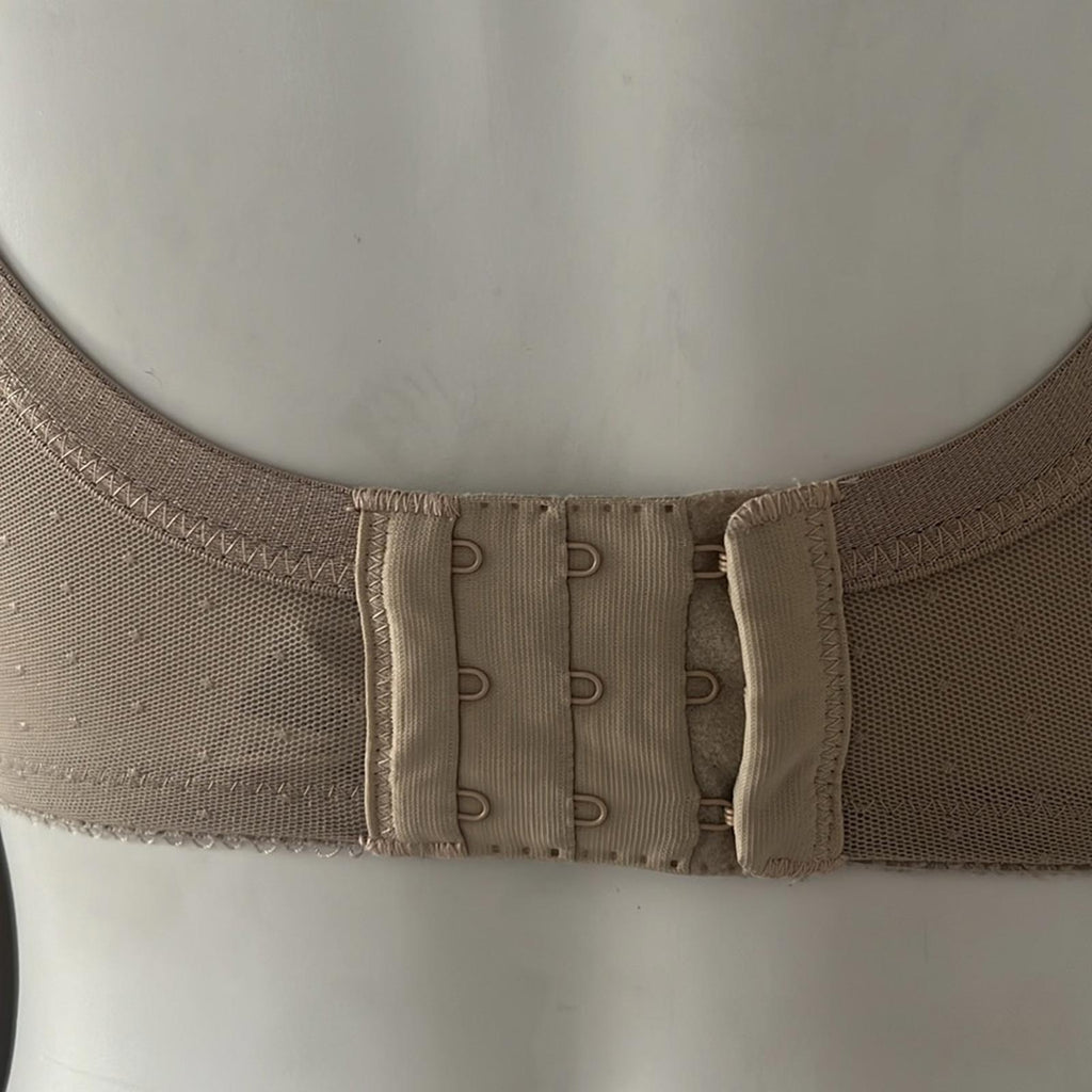 WACOAL Retro Chic Lace Bra w/Mesh Detail, Nude/Tan Size 32DDD EXCELLENT! $68