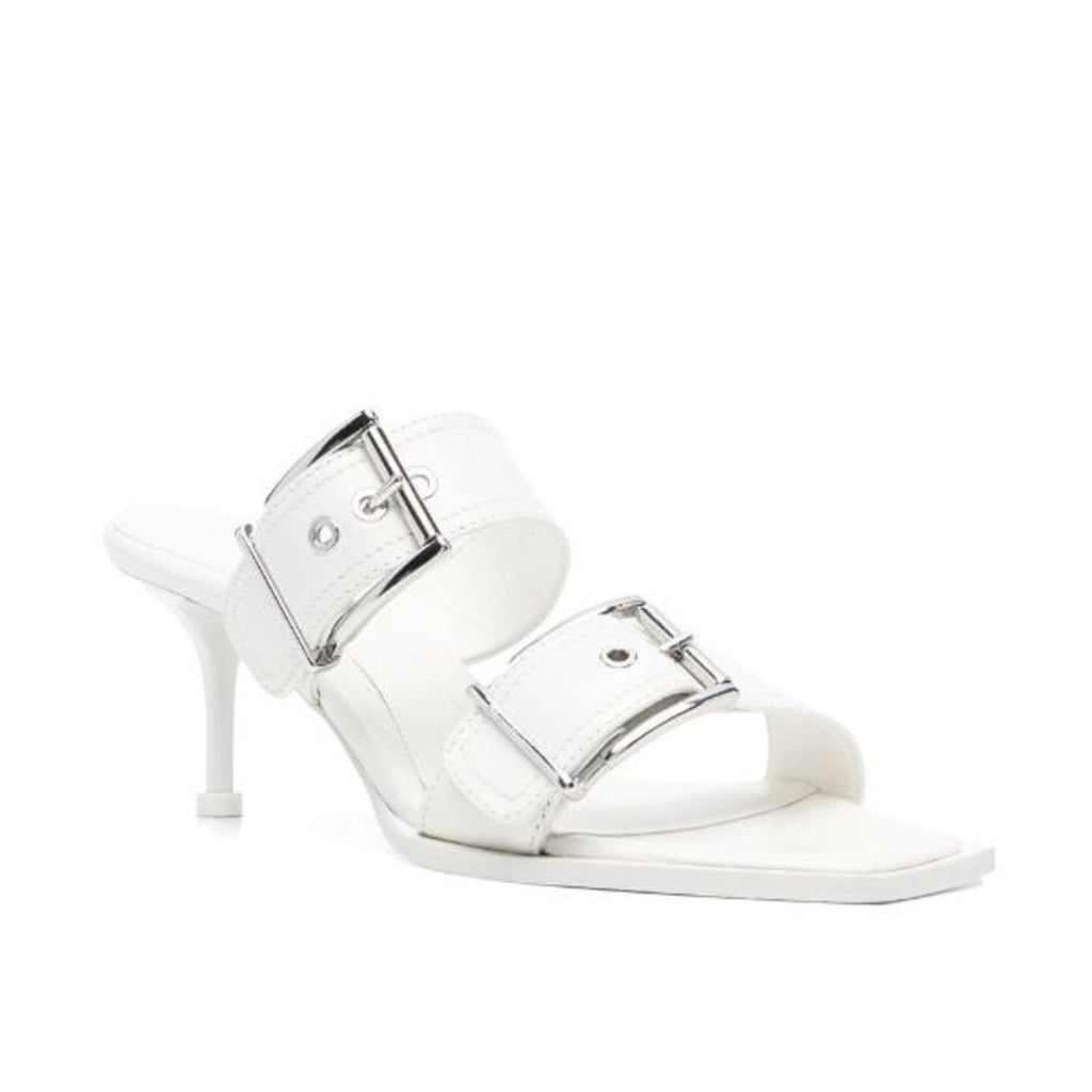 Alexander McQueen New Ivory/ Silver Size 37C New in Box Retail $1,090