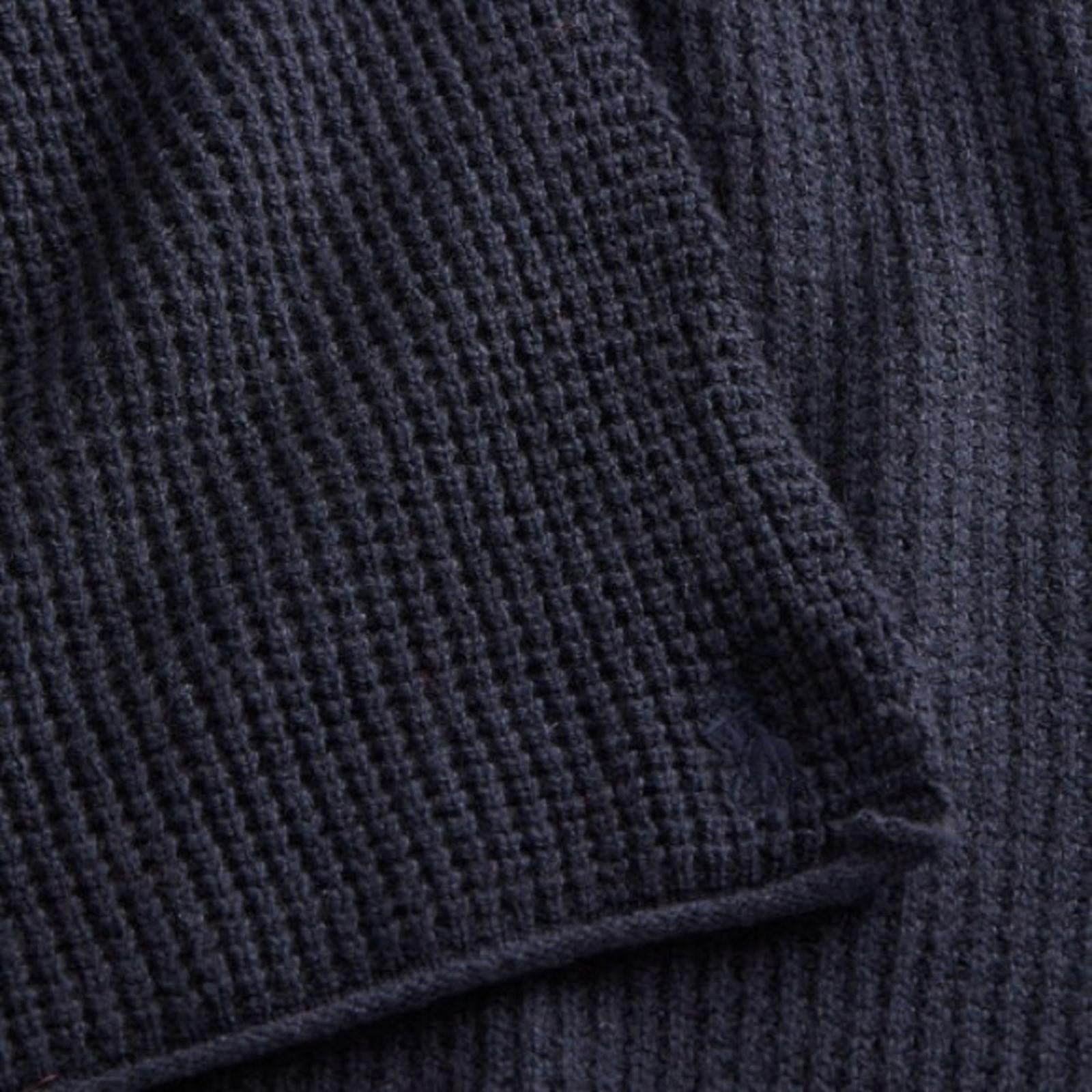 Lauren Ralph Lauren Thermal-Knit Wool-Cashmere Black Wrap Scarf, NWT $248