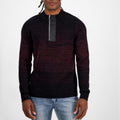 INC Regular-Fit Space-Dyed 1/4-Zip Mock Neck Sweater, Wine Men Size S New w/Tag