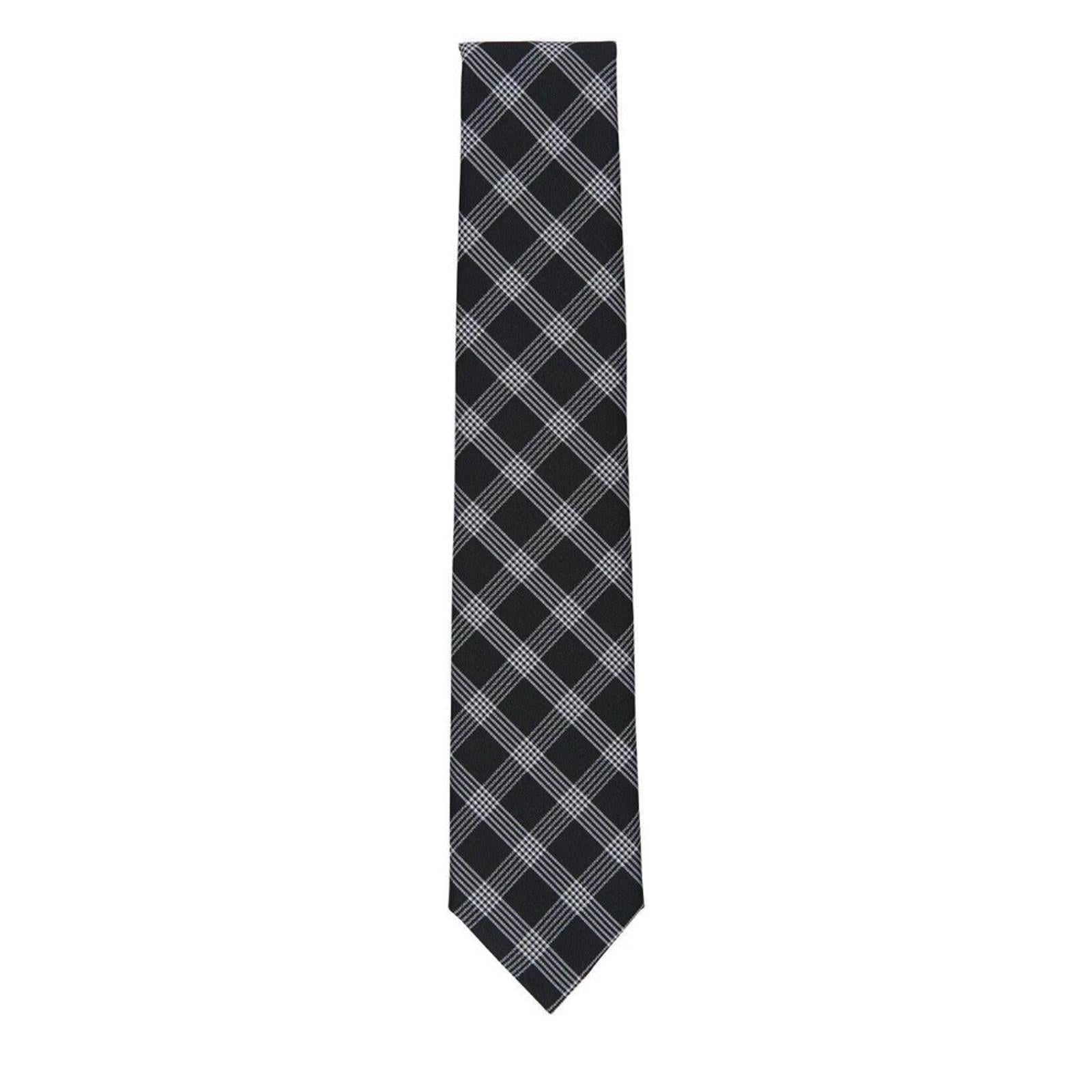 Michael Kors Men's Lombard Check Tie in Black/White Plaid, One Size, NWT