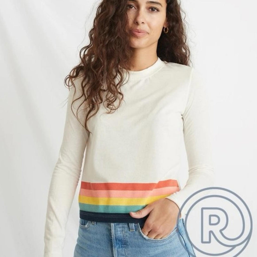 NEW Marine Layer Re-Spun Stripe Long Sleeve T-Shirt, Size S, EXCELLENT!