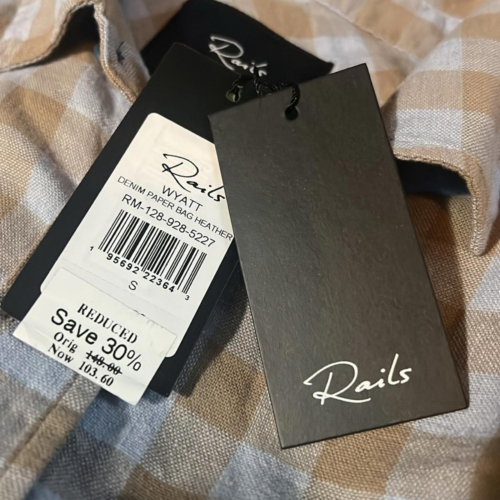 Rails Wyatt Regular Fit Checkered Long Sleeve Shirt, Size S New w/Tag $148