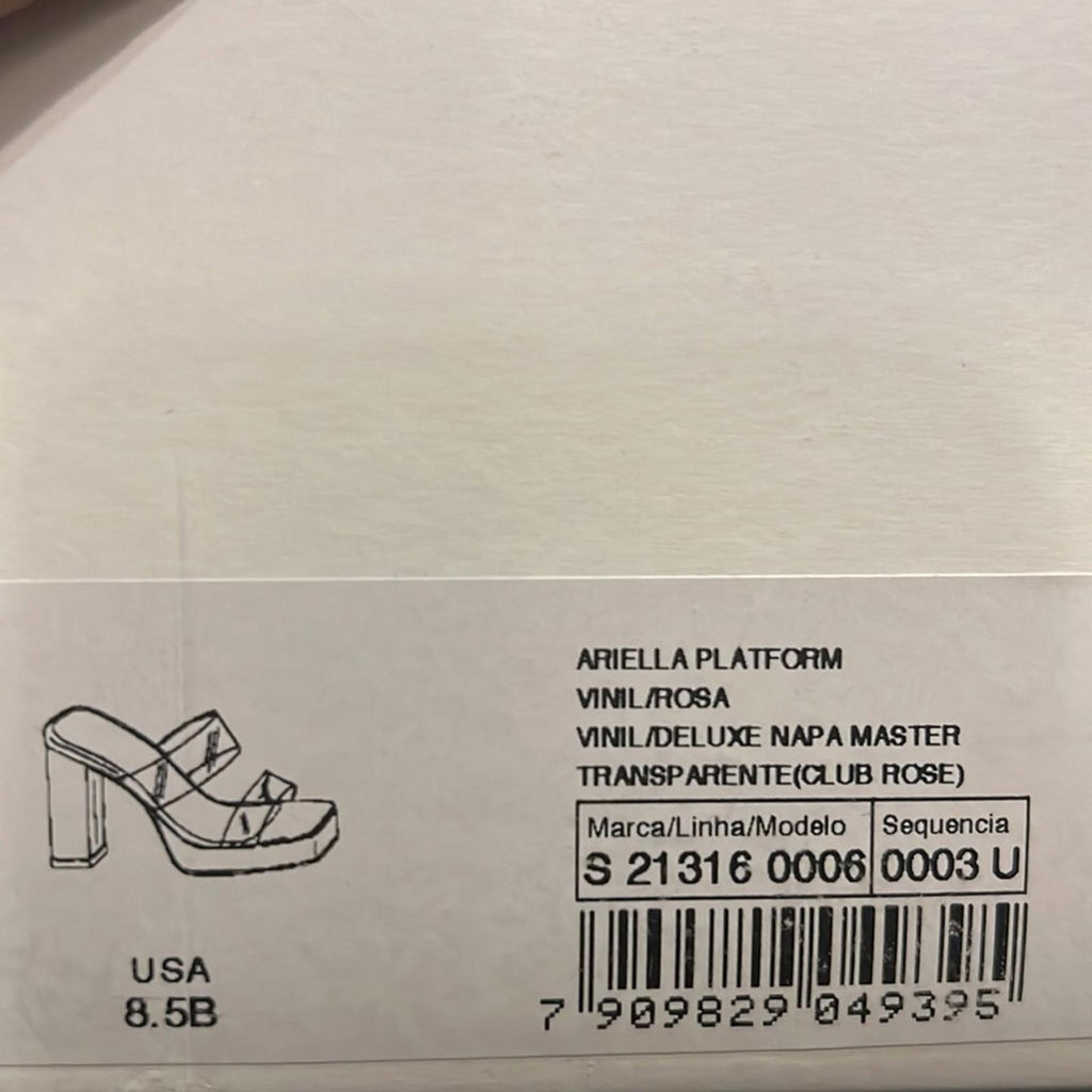 Schutz x REVOLVE Ariella Platform Sandals in Pink Rose, Size 8.5M New +DustBag
