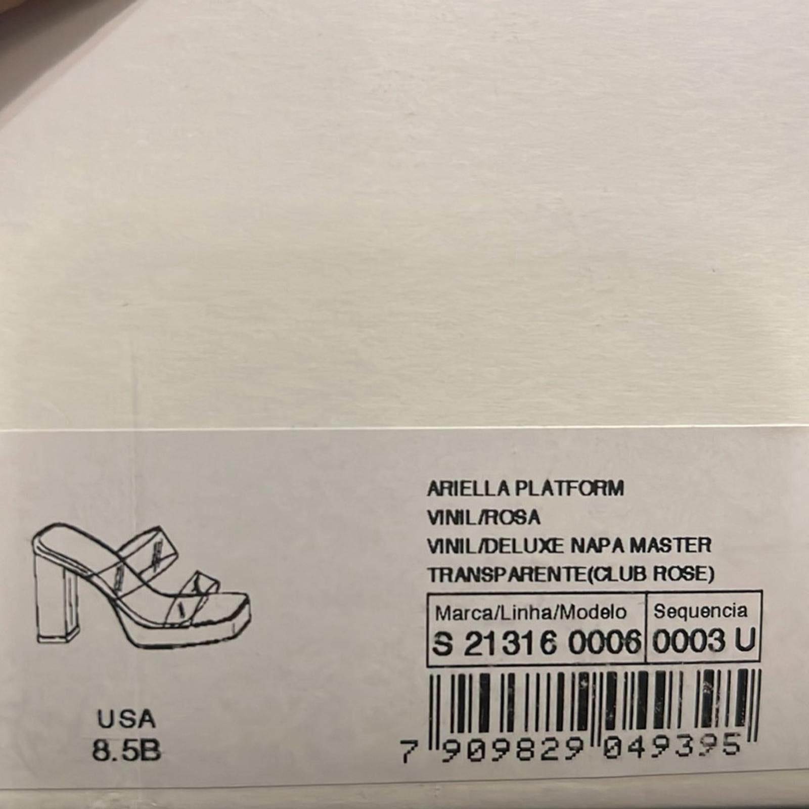 Schutz x REVOLVE Ariella Platform Sandals in Pink Rose, Size 8.5M New +DustBag