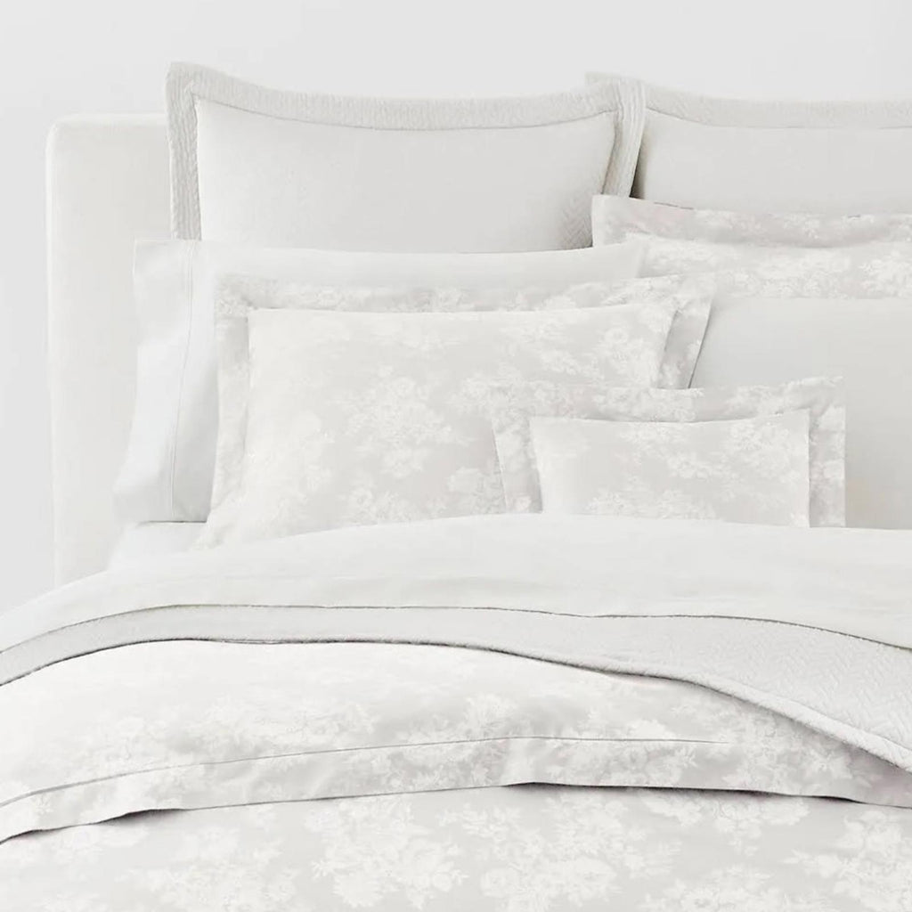 Lauren Ralph Lauren White Mya Jacquard Weave Cotton Standard Sham, NWT $140