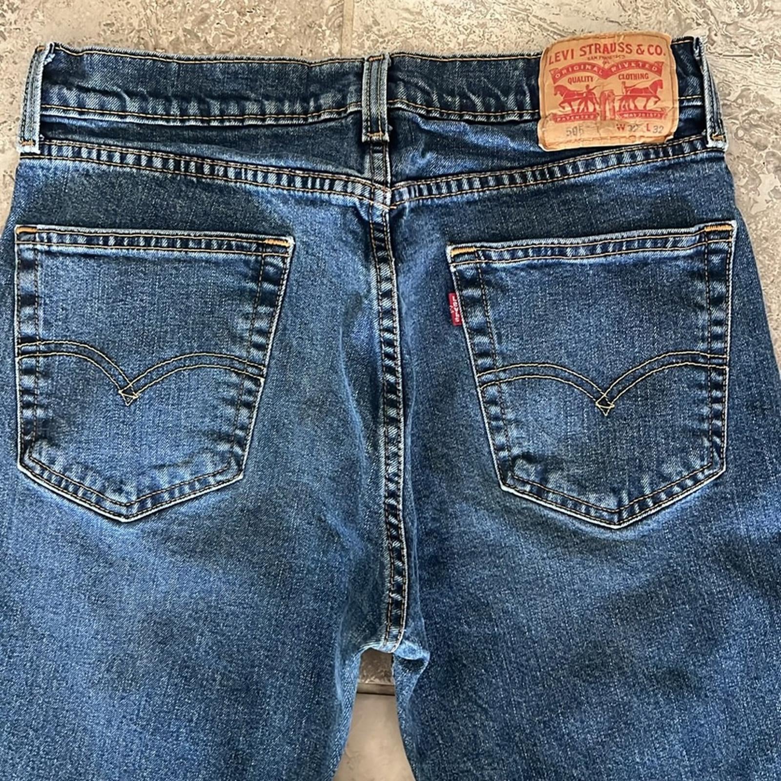 Levi’s 505™ Regular Fit Men’s Jeans, Size W32 X L32 Medium Wash EXCELLENT