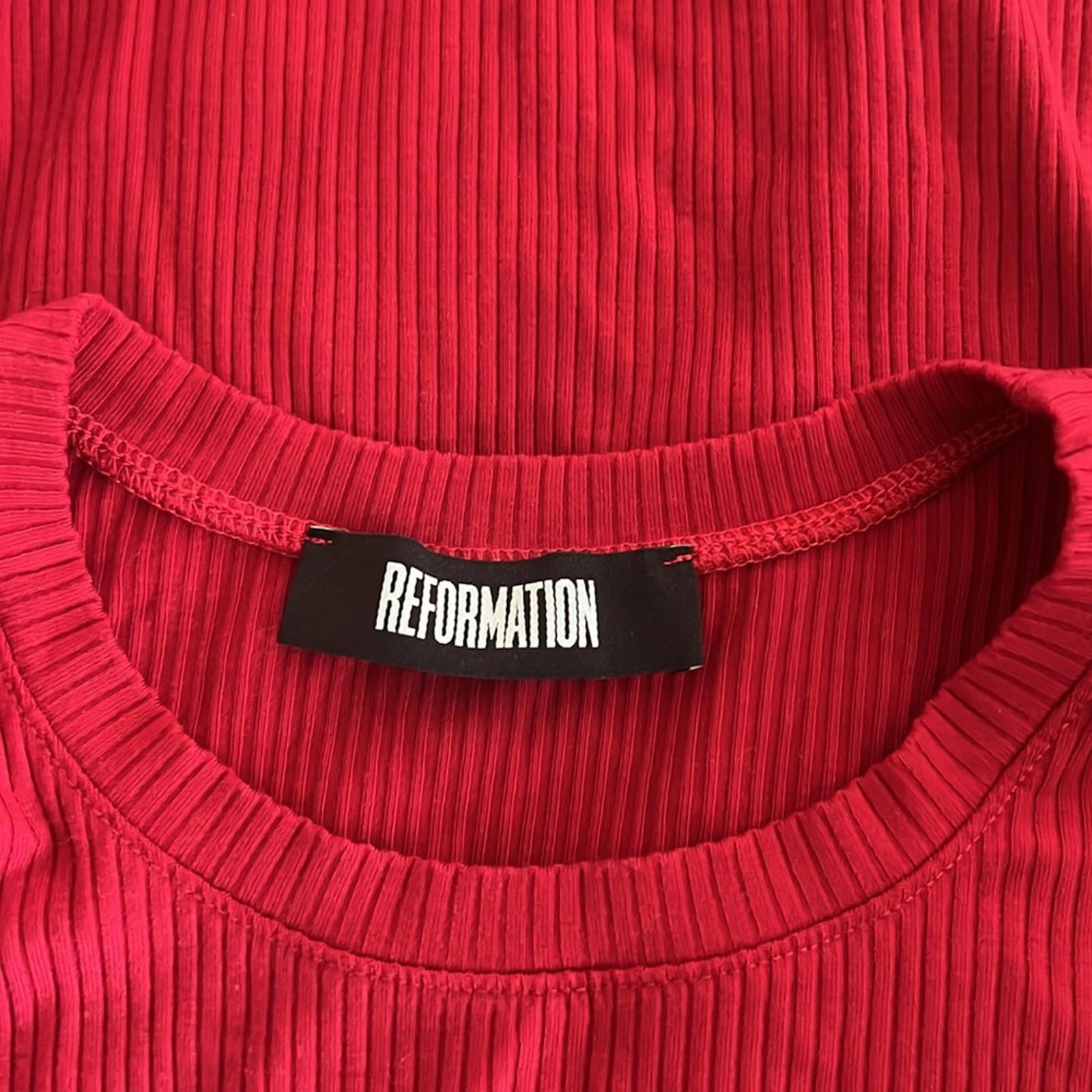 Reformation Jeanne Long Sleeve Sweater Dress in Red, EXCELLENT, Size XL