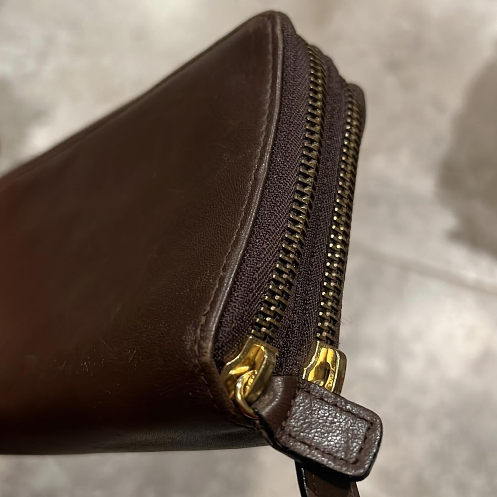 HOBO Double Zip-Around Wallet in Brown