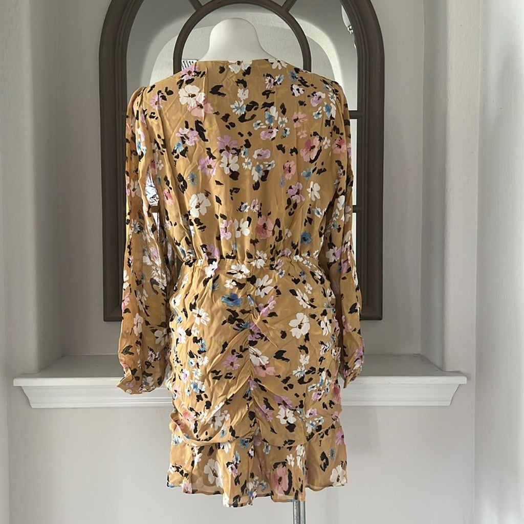 Sanctuary Anthropologie Dreamer Georgette Puff Sleeve Blouson Dress, Size 10 NWT