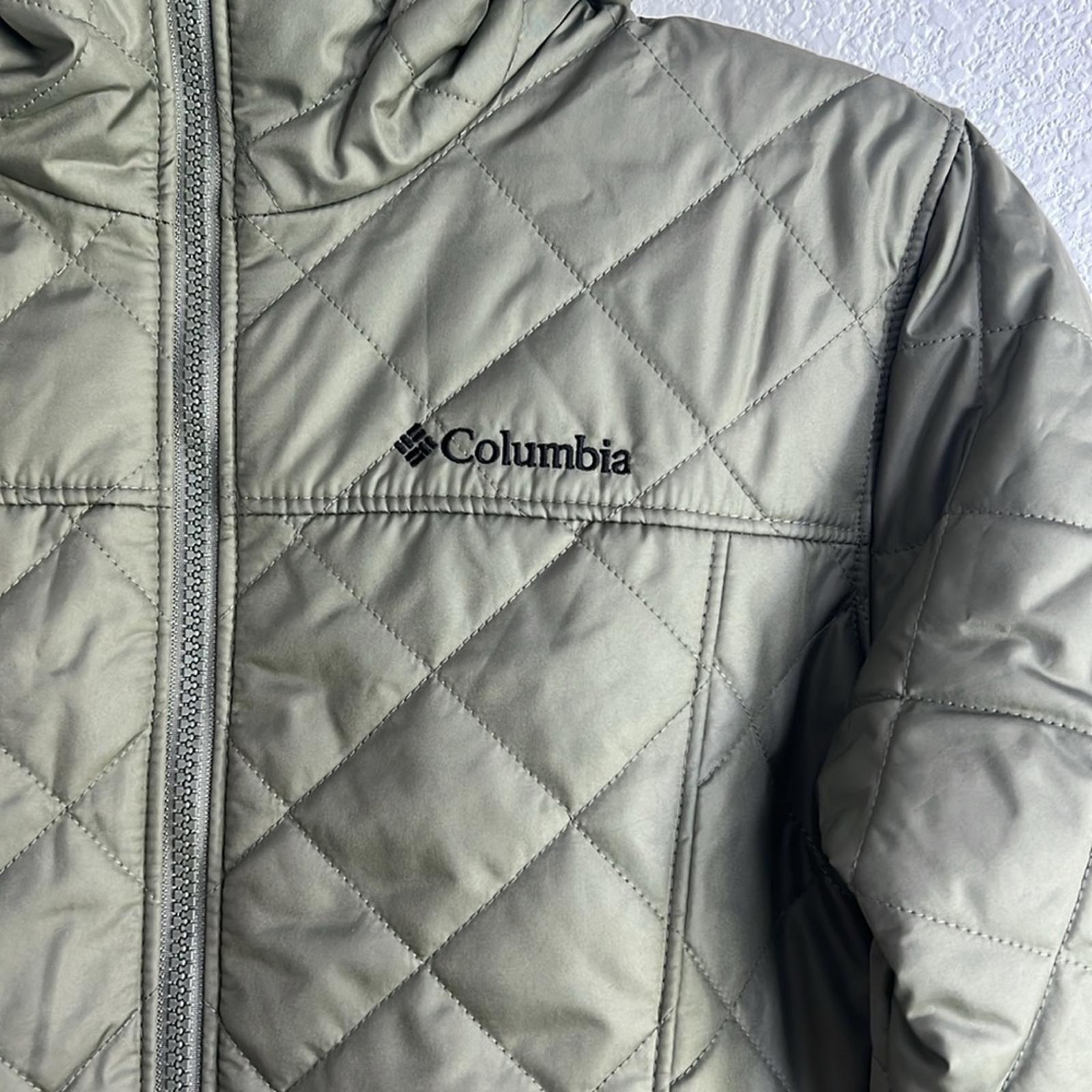 Columbia Copper Crest Hooded Fleece-Lined Mid-Length Coat in Green, NWT, Size S