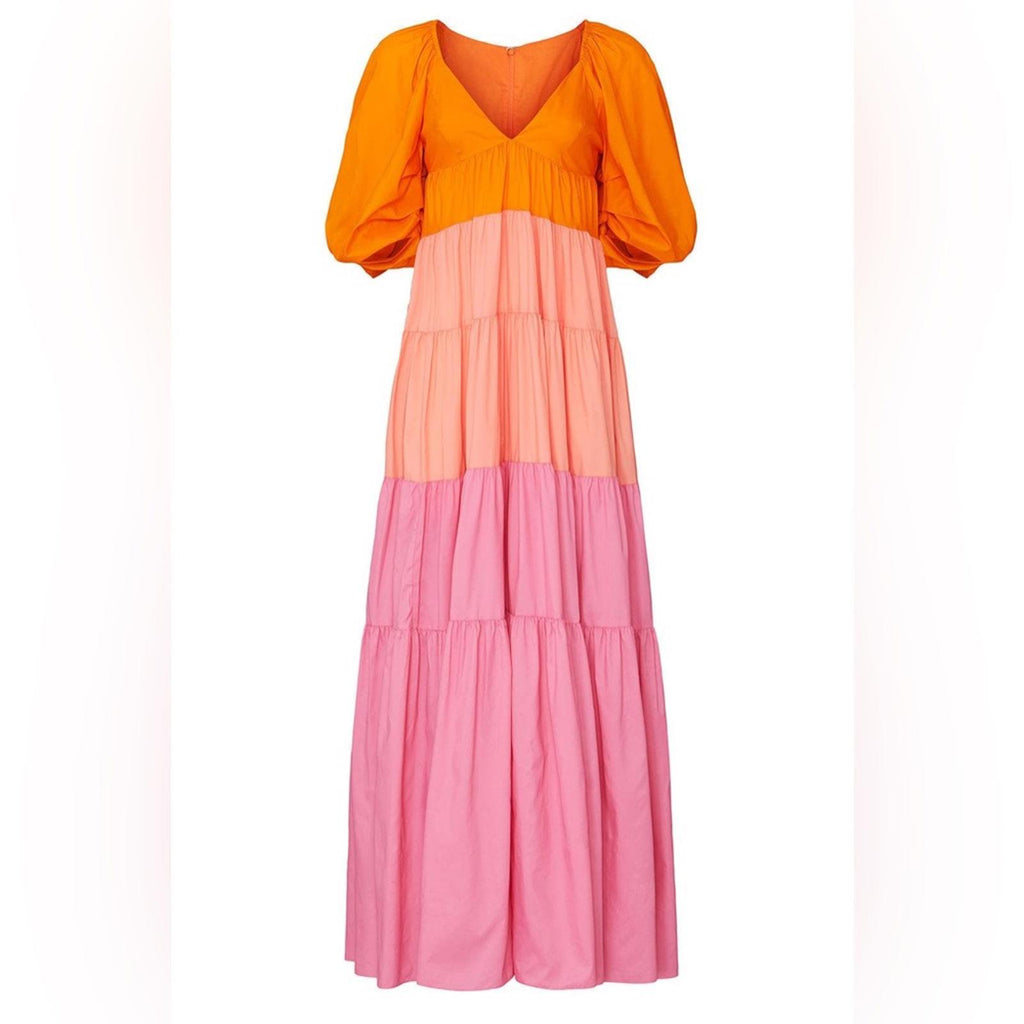 Staud x Revolve Meadow Maxi Tiered Dress, Size M New w/Tag SOLD OUT!