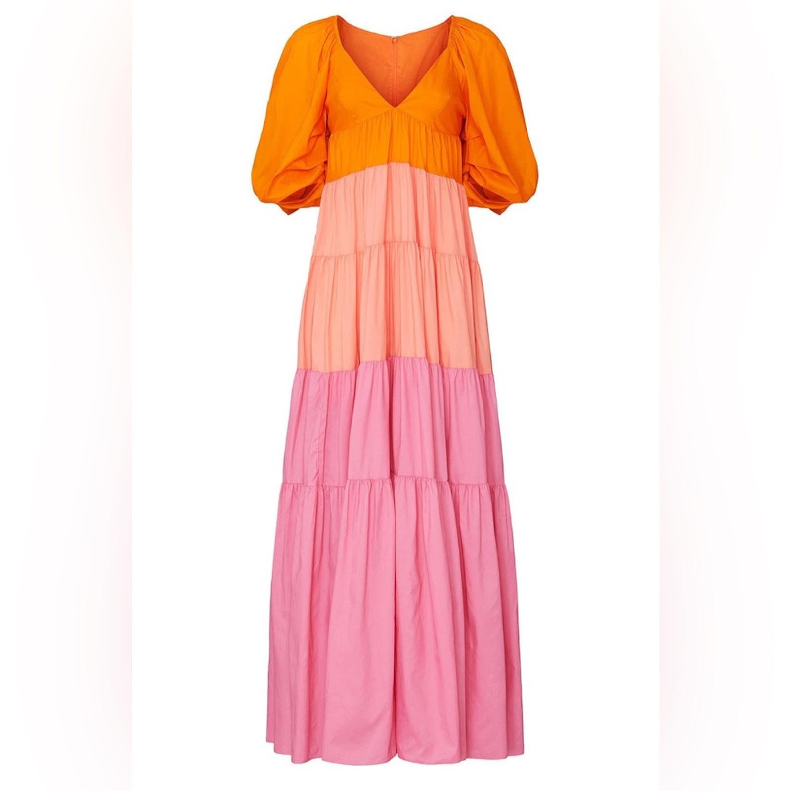 Staud x Revolve Meadow Maxi Tiered Dress, Size M New w/Tag SOLD OUT!