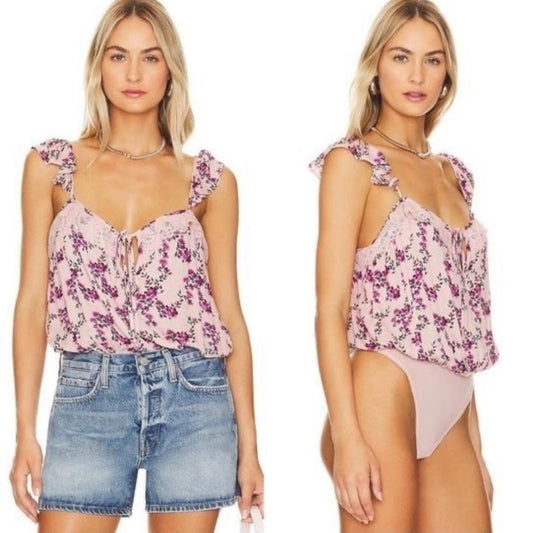Free People Take It Away Thong Bodysuit Size S, New w/Tag