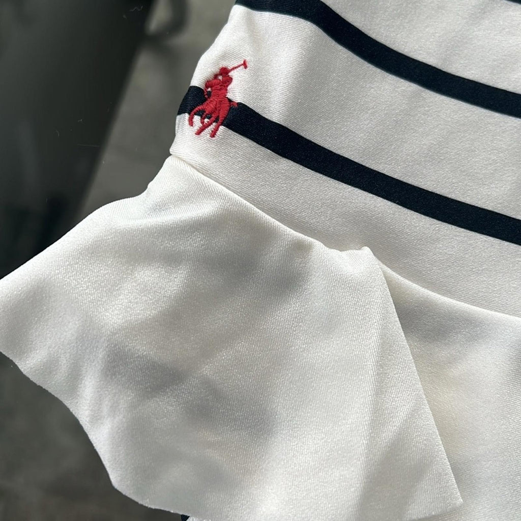 Polo Ralph Lauren Kids Striped Ruffled One-Piece Swimsuit Size 5 New w/Tag