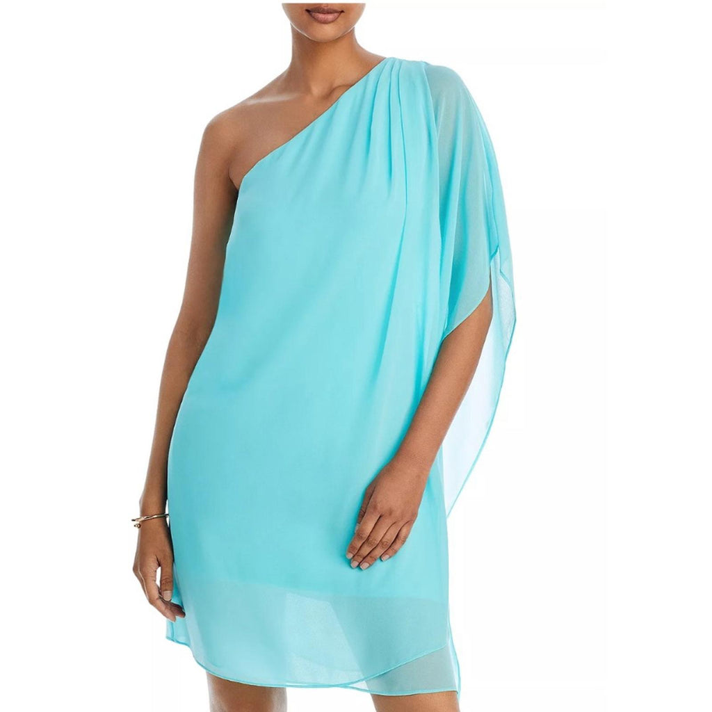 Kobi Halperin Sabrina One Shoulder Dress, Teal Size XS New w/Tag Retail $398