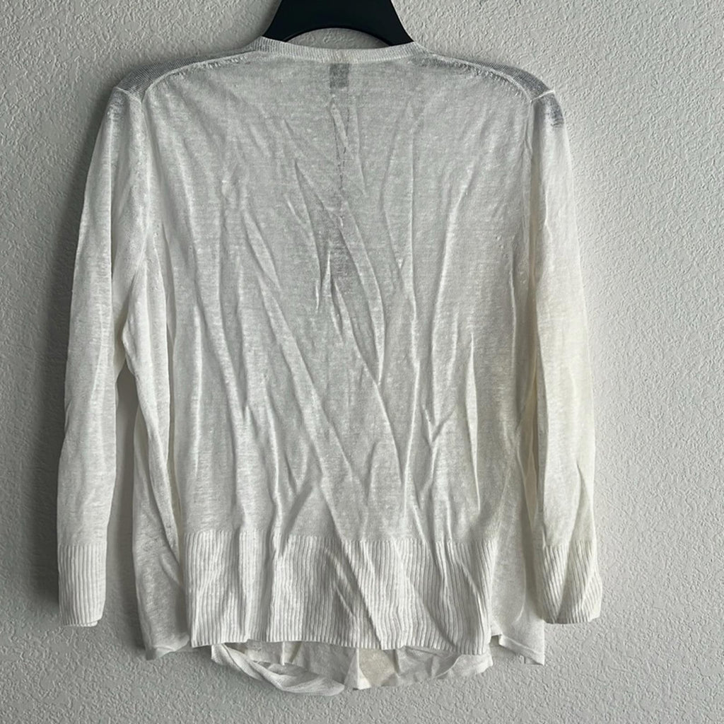 NIC+ZOE Lightweight Four-Way Cardigan in Paper White, NWT, Size XL