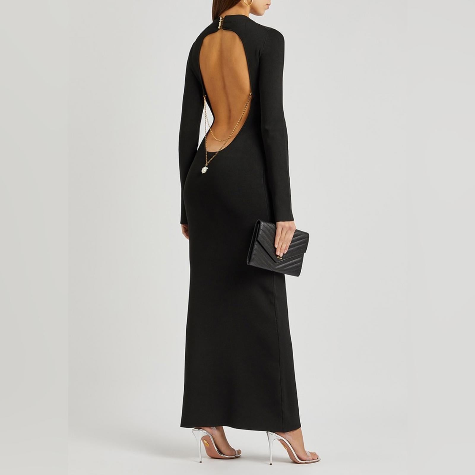 Galvan London x Revolve Athena Pearl Dress in Black, NWT, Size S
