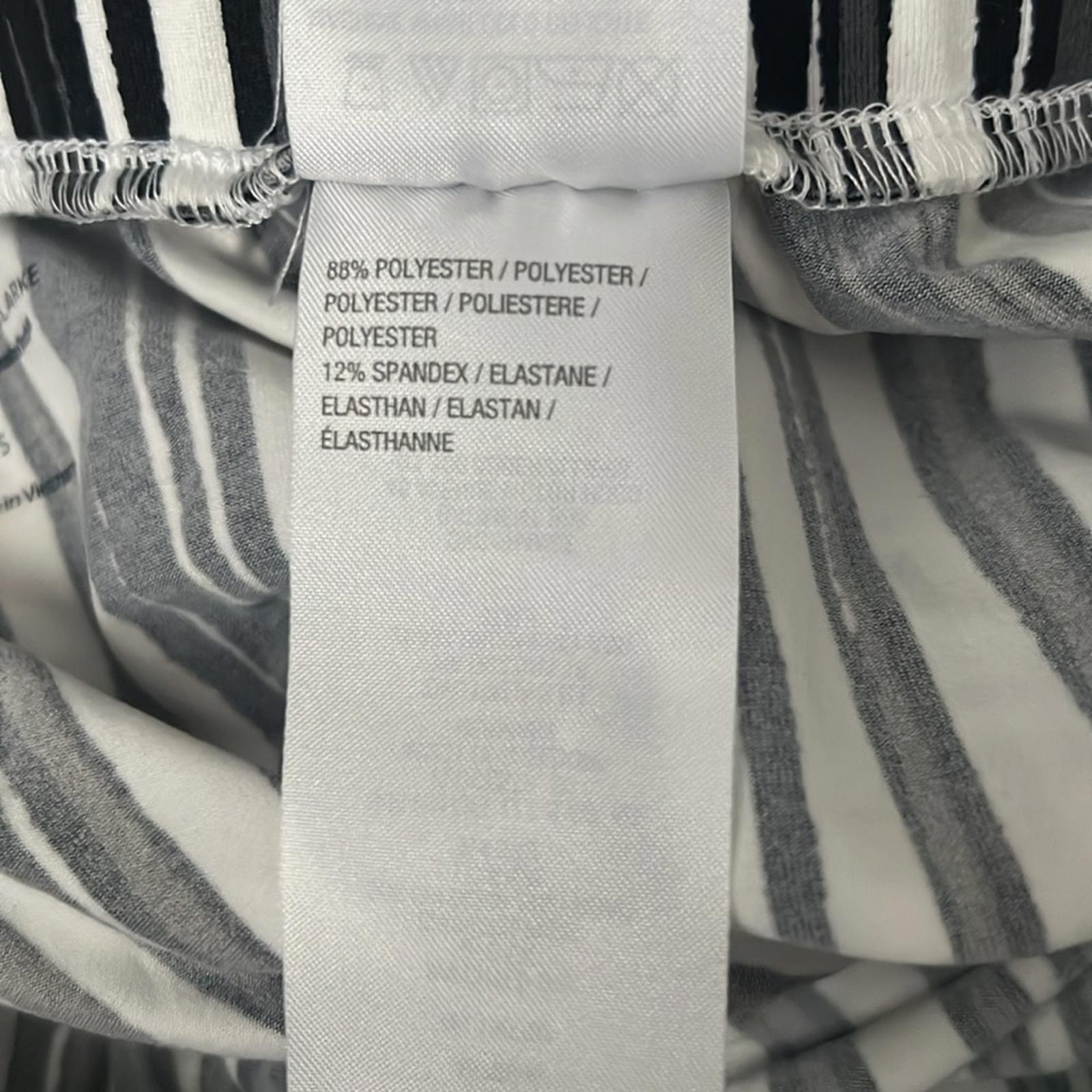 Elizabeth&Clarke Black Stripe Pull-On Wide Leg Pants, Size S, New in Packaging