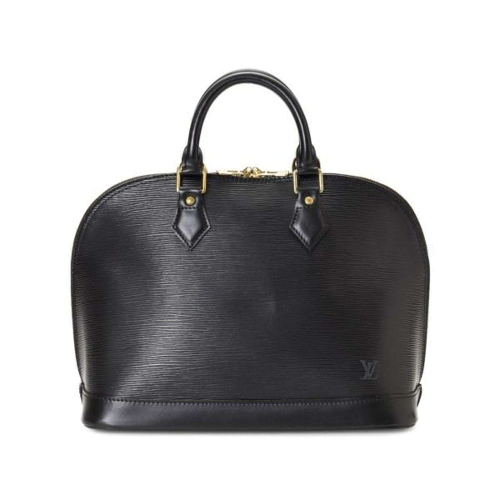 Louis Vuitton Alma PM Epi Leather Top Handle Bag Black Retail $1,394.99