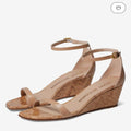 Stuart Weitzman Nudistcurve 50 Ankle Strap Wedge Sandals, Size 37/6 NEW +DustBag