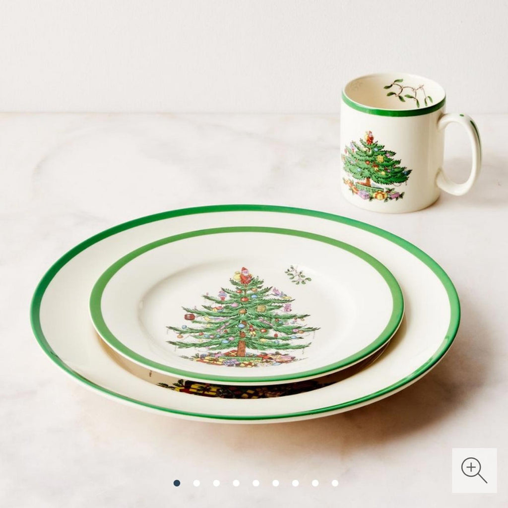 Spode Christmas Tree Dinnerware 4-Piece Plate Setting NEW in Box
